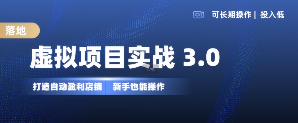 虚拟项目实战3.0，打造自动盈利店铺，可长期操作投入低，新手也能操作-卿云社