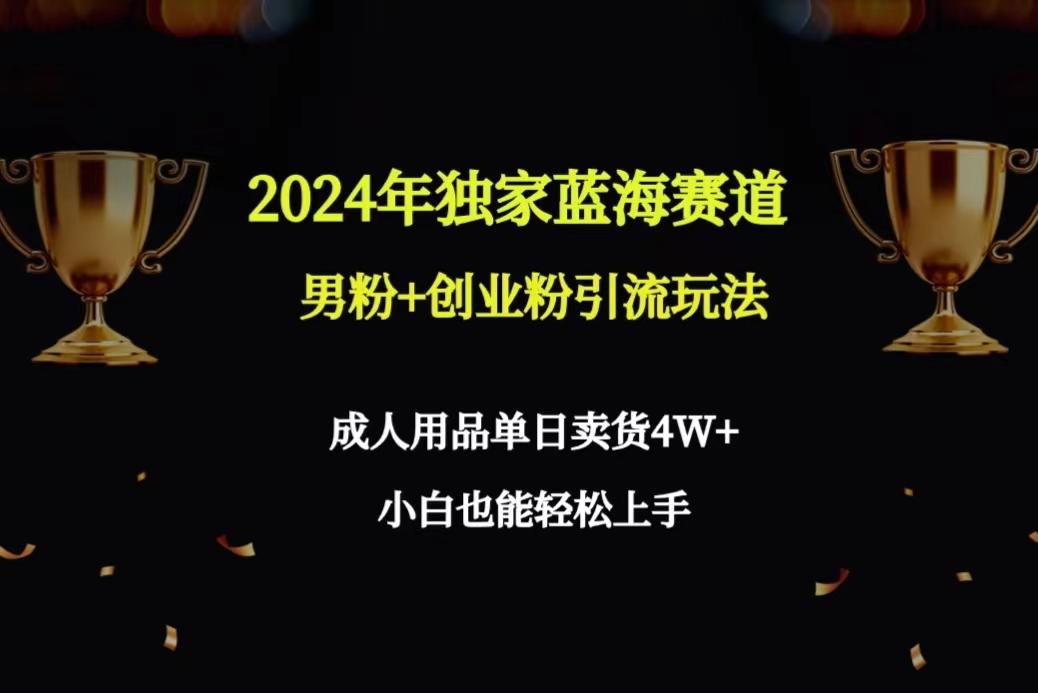 2024年独家蓝海赛道男粉+创业粉引流玩法，成人用品单日卖货4W+保姆教程-卿云社