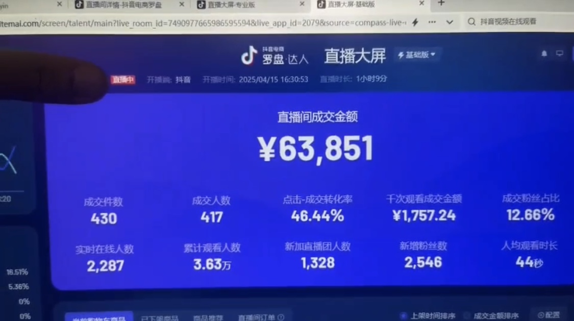 抖音破价直播，靠不露脸读稿子， 日入多张，100%起号-卿云社