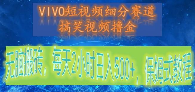 VIVO短视频细分赛道，搞笑视频撸金，无脑搬砖，每天2小时日入500+，保姆式教程-卿云社