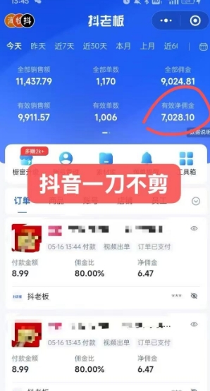 抖音短视频一刀不剪带货，不剪辑，不直播，每天发个视频，等着出单获取带货佣金-卿云社