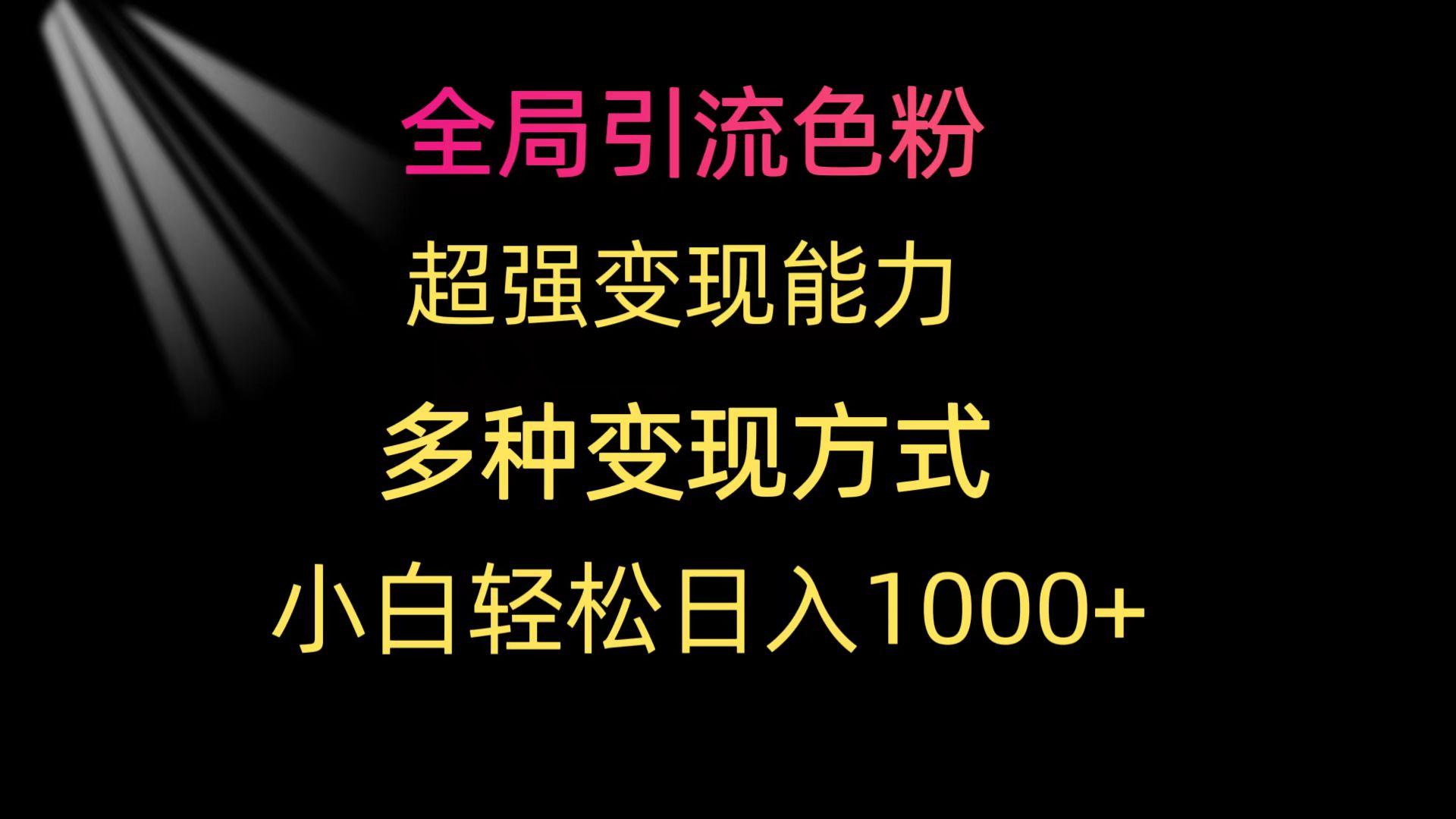 (9680期)全局引流色粉 超强变现能力 多种变现方式 小白轻松日入1000+-卿云社