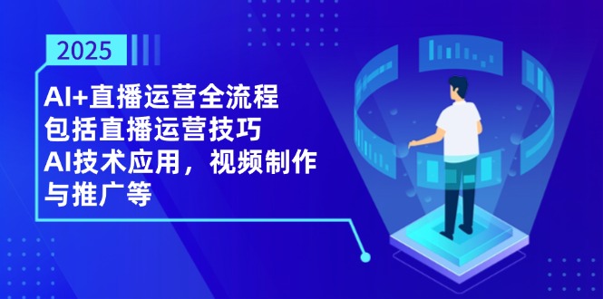 2025AI+直播运营全流程，包括直播运营技巧，AI技术应用，视频制作与推广等-卿云社