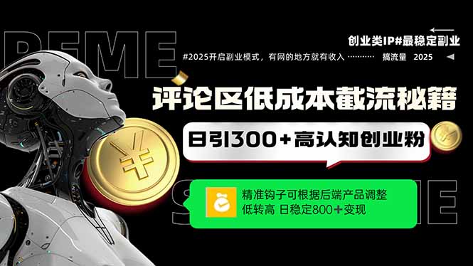 评论区低成本引流秘籍，精准钩子直击用户，单账号日增300+创业粉，日稳...-卿云社