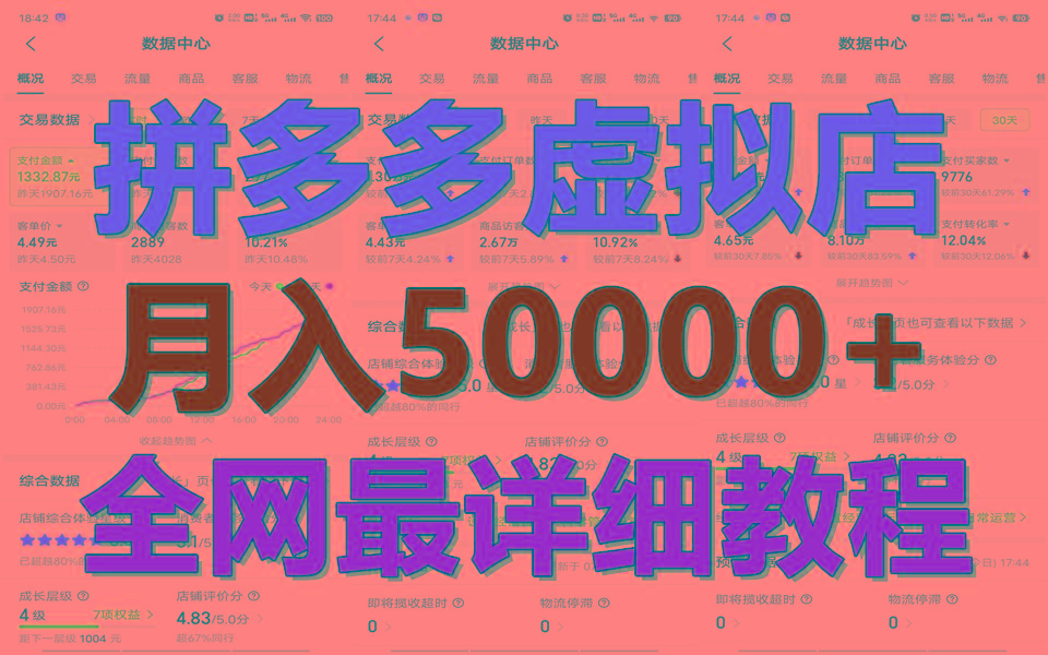 拼多多虚拟电商训练营月入50000+你也行，暴利稳定长久，副业首选-卿云社