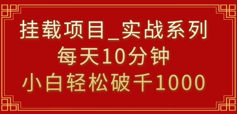 挂载项目，小白轻松破1000，每天10分钟，实战系列保姆级教程【揭秘】-卿云社