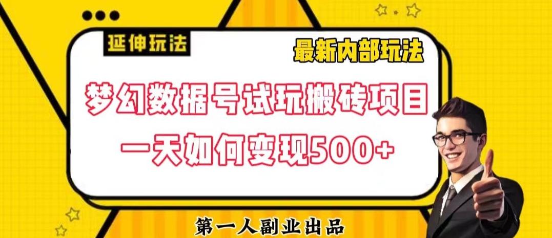数据号回归玩法游戏试玩搬砖项目再创日入500+【揭秘】-卿云社