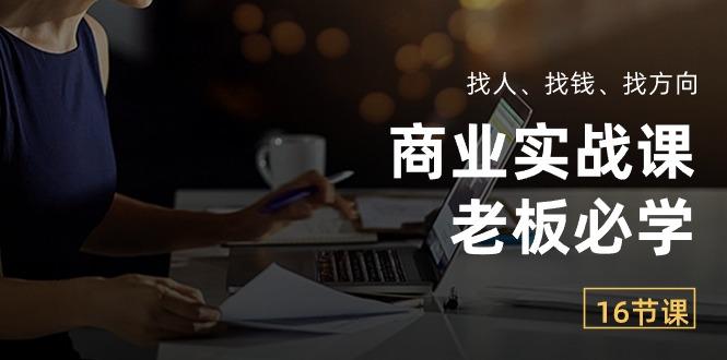 商业实战课【老板必学】：找人、找钱、找方向(16节课-卿云社
