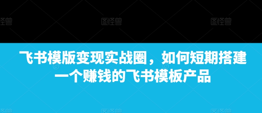 飞书模版变现实战圈，如何短期搭建一个赚钱的飞书模板产品-卿云社