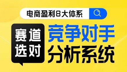 电商盈利8大体系·赛道选对，​竞争对手分析系统线上课-卿云社