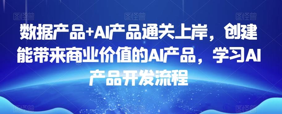 数据产品+AI产品通关上岸，创建能带来商业价值的AI产品，学习AI产品开发流程-卿云社